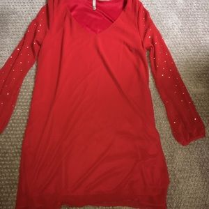 Red Long Sleeve Dress